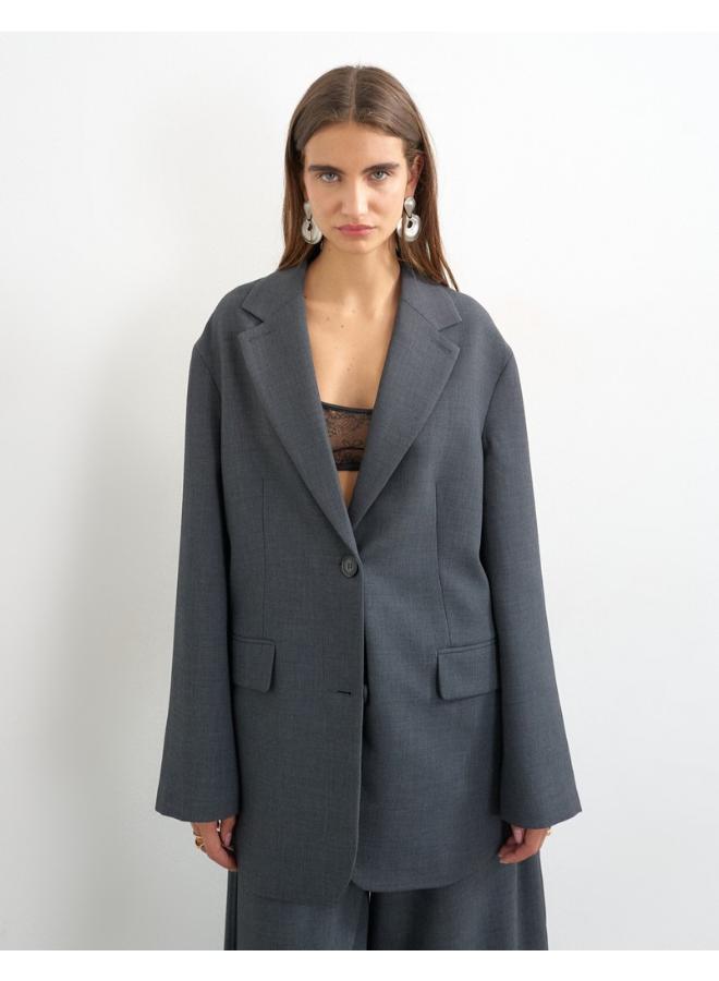 TOPSHOP Slouchy Chuck Woven Blazer - Image 1