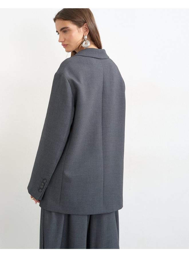 TOPSHOP Slouchy Chuck Woven Blazer - Image 2