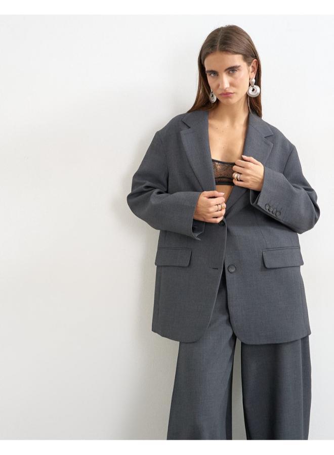 TOPSHOP Slouchy Chuck Woven Blazer - Image 3