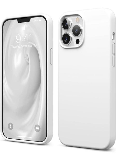 Silicone for iPhone 13 Pro MAX Case Cover - White