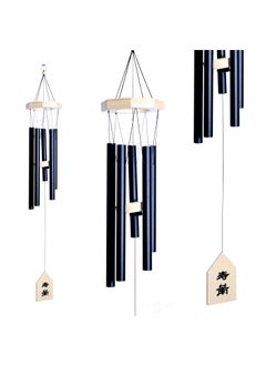 LEIGARF LEIGARF Black Wood 5 Pipes Bell Wind Chimes for Home Positive Energy Wood Wind Chimes for Balcony Living Room Bedroom with Sweet Sound 33 Inch  - Image 1