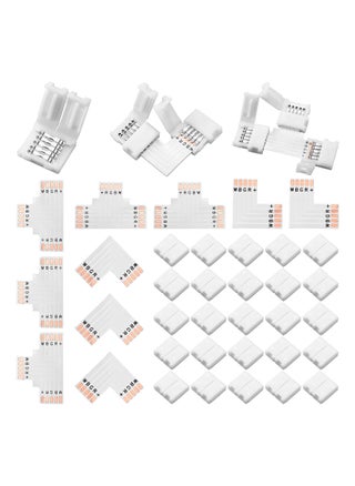 35 Pcs LED Strip Connector 5 Pin Solderless LED Light Connector L Shape LED Lights Extension T Shape Solderless LED Adapter Connector for 5050 3528 LED String Light Extending Connection 10 mm - pzsku/ZC0F6CB360CD36D8CF159Z/45/_/1698455528/7f397295-8318-4fcb-959b-768d02b161c3