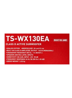 Pioneer Car Under Seat Active Subwoofer TS-WX130EA Sealed Active Under Seat Subwoofer With Class D Amplifier  - Image 5