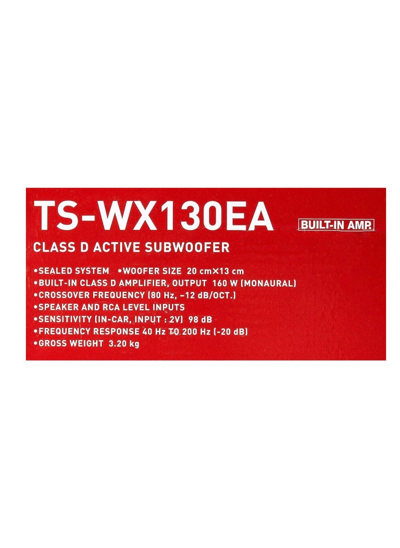 Pioneer - Car Under Seat Active Subwoofer TS-WX130EA Sealed Active Under Seat Subwoofer With Class D Amplifier - Image 1