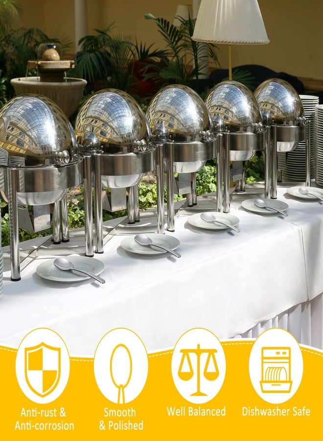 Mimorou 12 Pcs Stainless Steel Serving Spoons Set for Buffet 8.3 Inches Large Serving Utensils Dishwasher Safe Metal Polished Buffet Spoons for Food Cooking Catering Kitchen Banquet Restaurant Gifts - Image 3