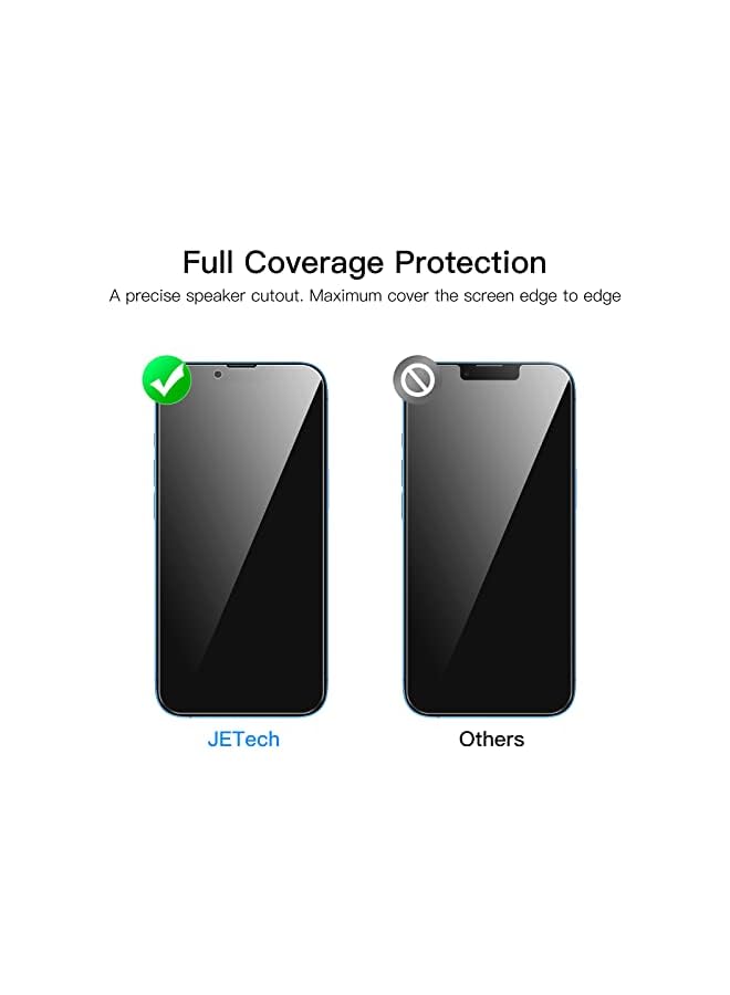 Jetech Privacy Full Coverage Screen Protector for iPhone 13/13 Pro 6.1-Inch, Anti-Spy Tempered Glass Film, Edge to Edge Protection Case-Friendly, 2-Pack - Image 4