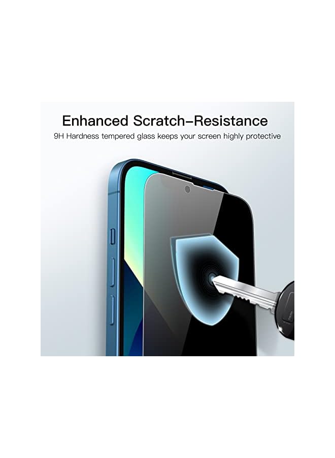 Jetech Privacy Full Coverage Screen Protector for iPhone 13/13 Pro 6.1-Inch, Anti-Spy Tempered Glass Film, Edge to Edge Protection Case-Friendly, 2-Pack - Image 5