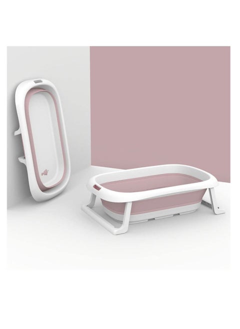 Baby Folding Tub, Portable Foldable Non-Slip Infant Tub Pink