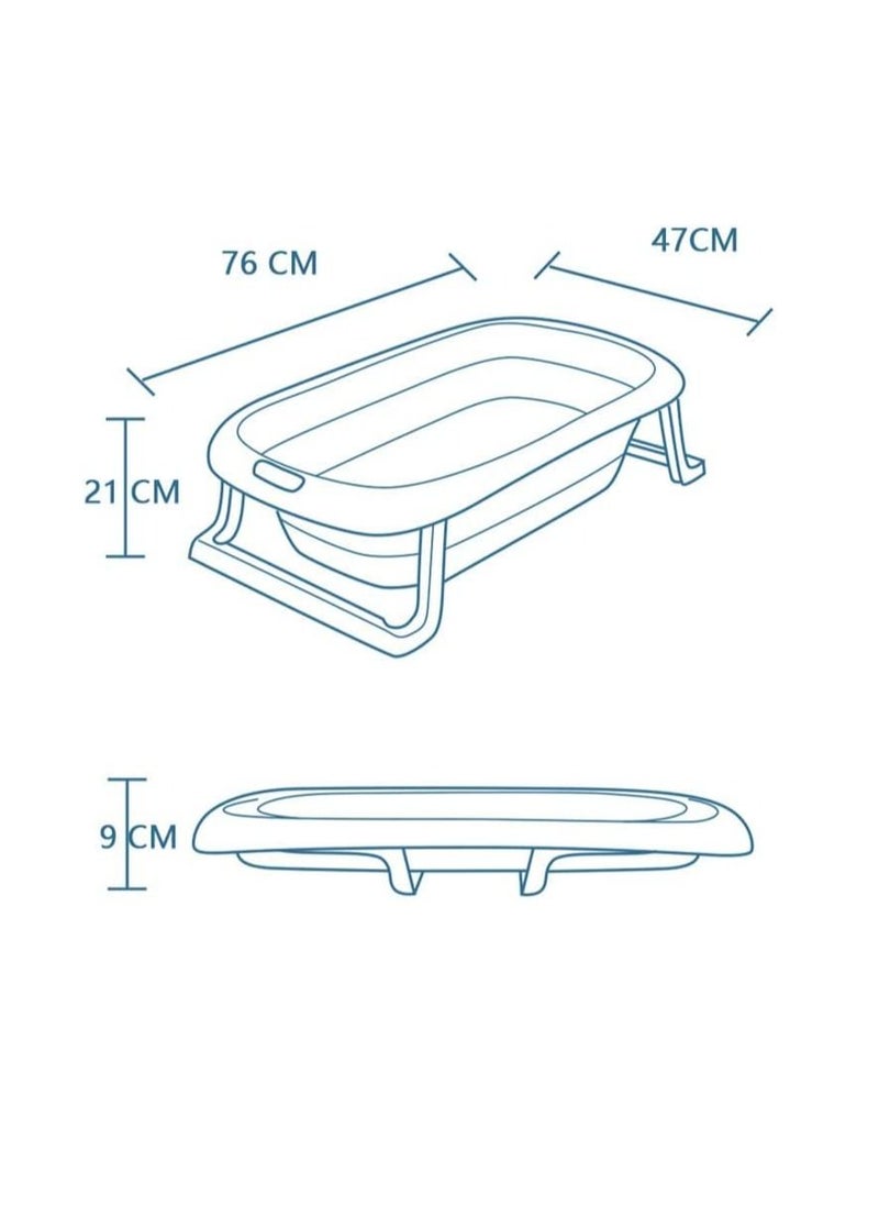Generic - Baby Folding Tub, Portable Foldable Non-Slip Infant Tub Pink - Image 1