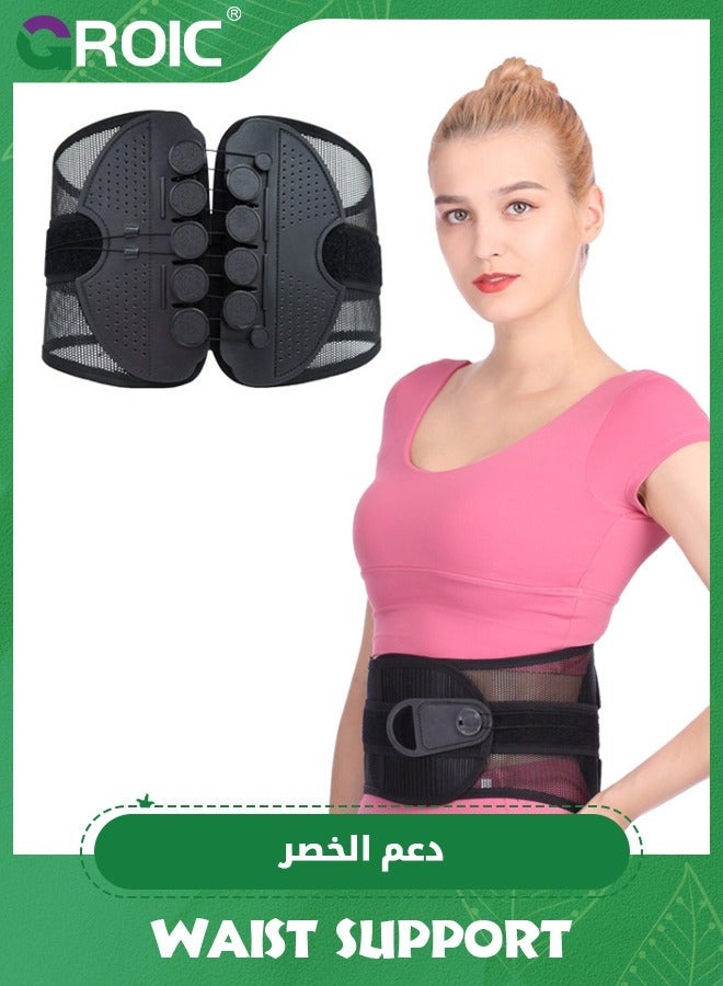 GROIC Lumbar Support Back Brace, Brace for Lower Pain, Breathable Design, Belt, Decompression of Belt Herniated Disk, Scoliosis (L)  - Image 4