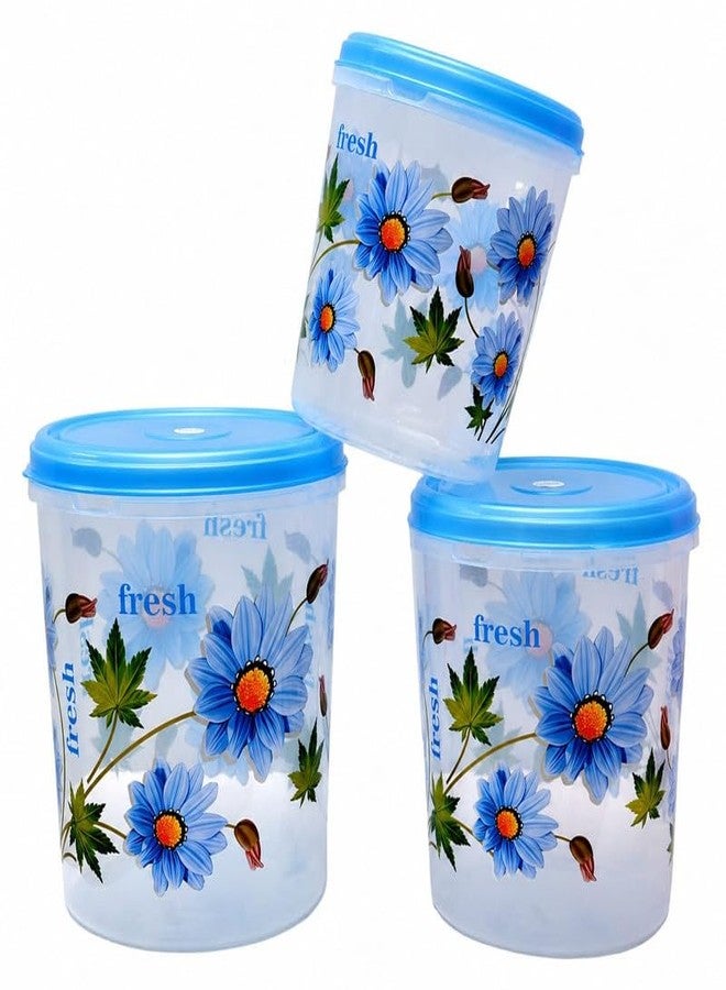 Truvic Airtight Kitchen Storage Container - Set of 3 (5L, 7L, 10L) Food Grain Storage Boxes, Plastic Multipurpose Organizer, Leakproof, Stackable, Multicolour - Image 3