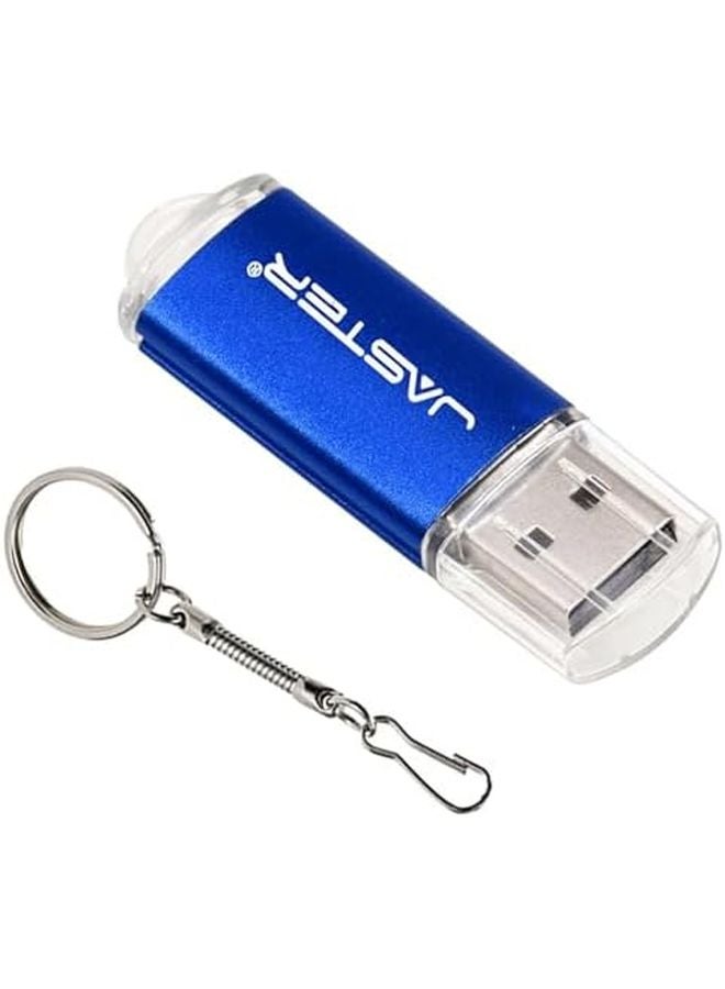 64GB Blue USB 2 0 Flash Drive With Key Chain Pendrive 9 Colors Fashion U Stick Gift - Image 1