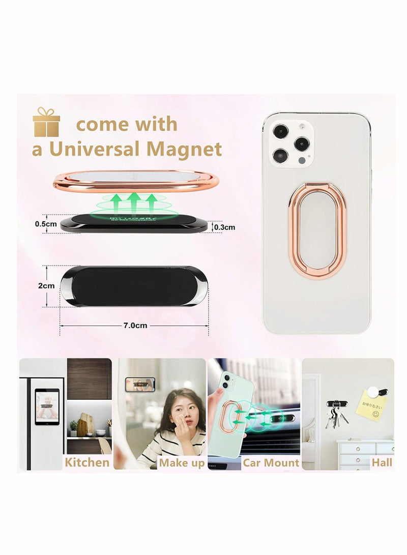 SYOSI Phone Ring Holder with Universal Magnetic Car Mount Retractable 360°Rotation Foldable Phone Stand for Desk Bed Offfice Adjustable Ultra-Thin Phone Back Grip Stand for All Smartphones Tablets  - Image 2