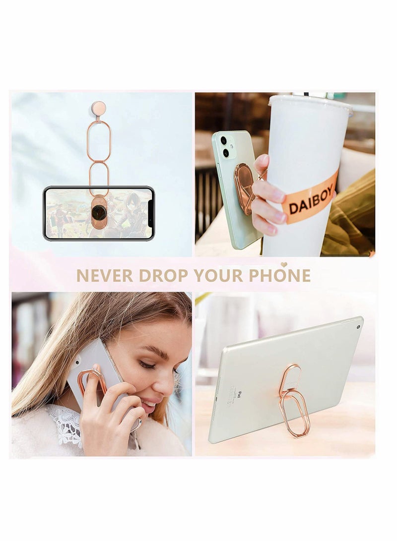SYOSI Phone Ring Holder with Universal Magnetic Car Mount Retractable 360°Rotation Foldable Phone Stand for Desk Bed Offfice Adjustable Ultra-Thin Phone Back Grip Stand for All Smartphones Tablets  - Image 4