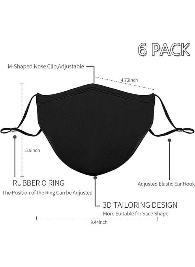 غطاء وجه من القماش الأسود القابل لإعادة الاستخدام والتنفس، قابل للغسل والتعديل، للرجال والنساء، حماية وجه عصرية - Image 2