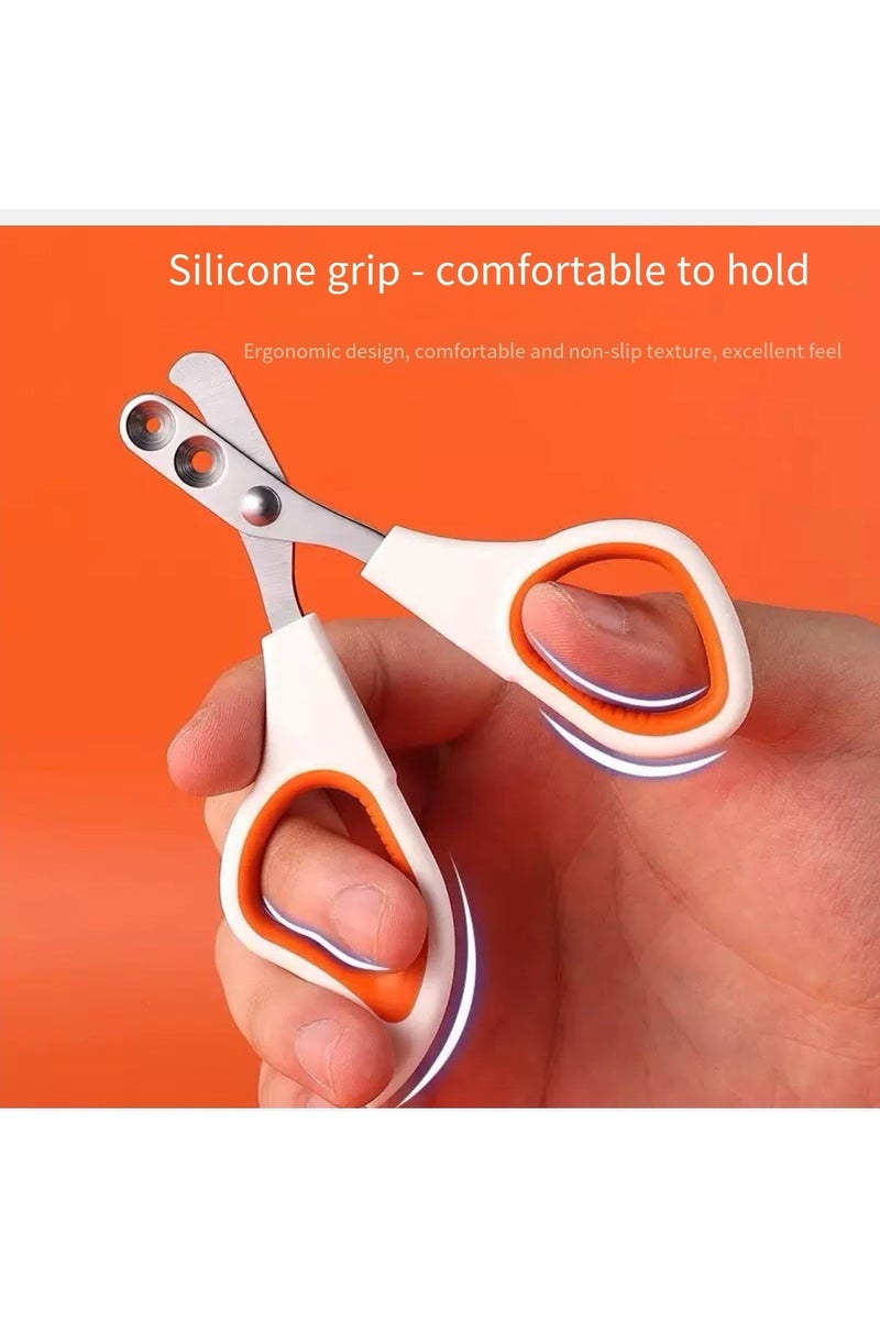 مقصات الأظافر القط مع فتحات مقطوعة في جولة مزدوجة لتجنب قطع مقص أظافر الحيوانات الأليفة ، طقم تقليم مخلب بليد شفهي - Image 2