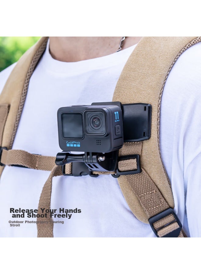 Surewo Compatible With Dji, Gopro Action Camera Backpack Clip, Action 5 Pro Backpack Strap Clip, Ace Pro 2 Backpack Mount, Action 5 4 3 Accessories - Image 2