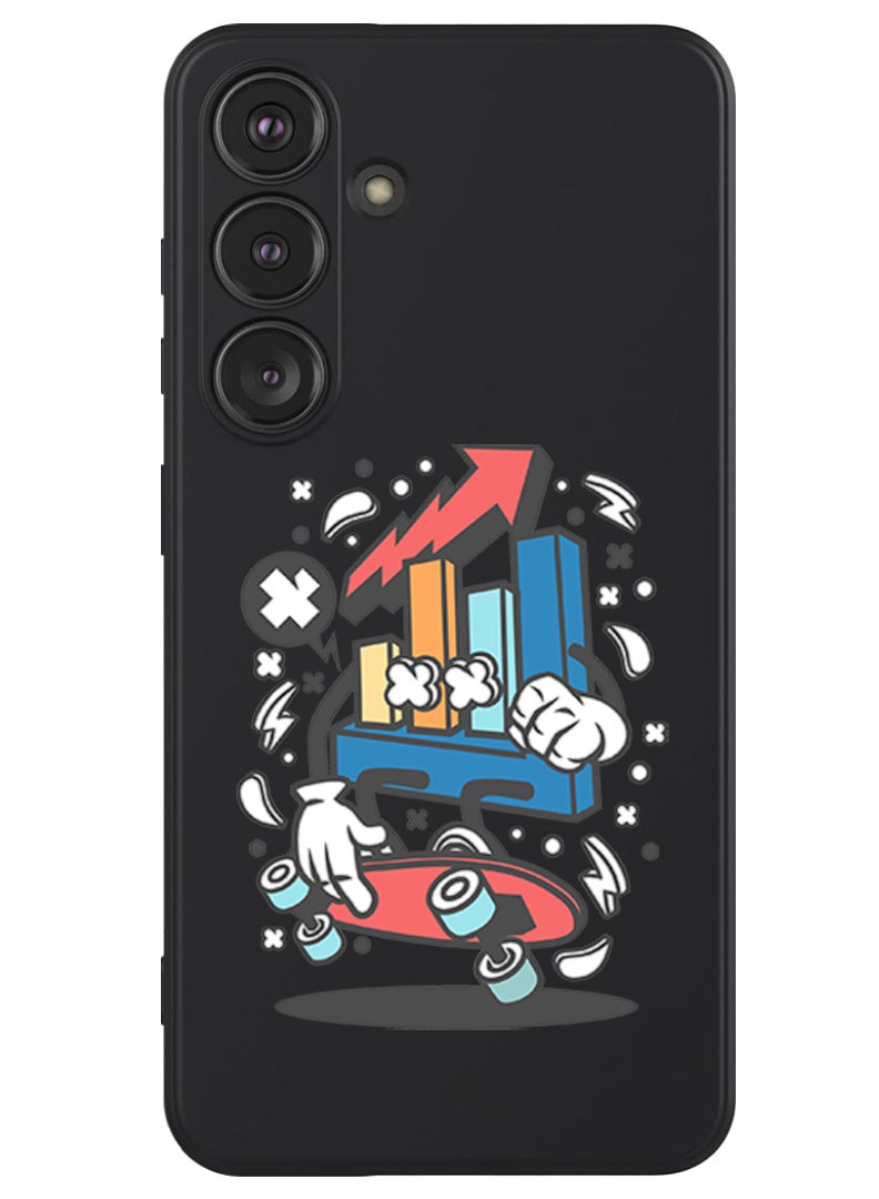 Theodor Protective Slim Fit Case Liquid Silicone Cover with Full Body Protection Anti-Scratch Shockproof Case For Samsung Galaxy S24 Plus (Black) - Stocks Market - Image 1