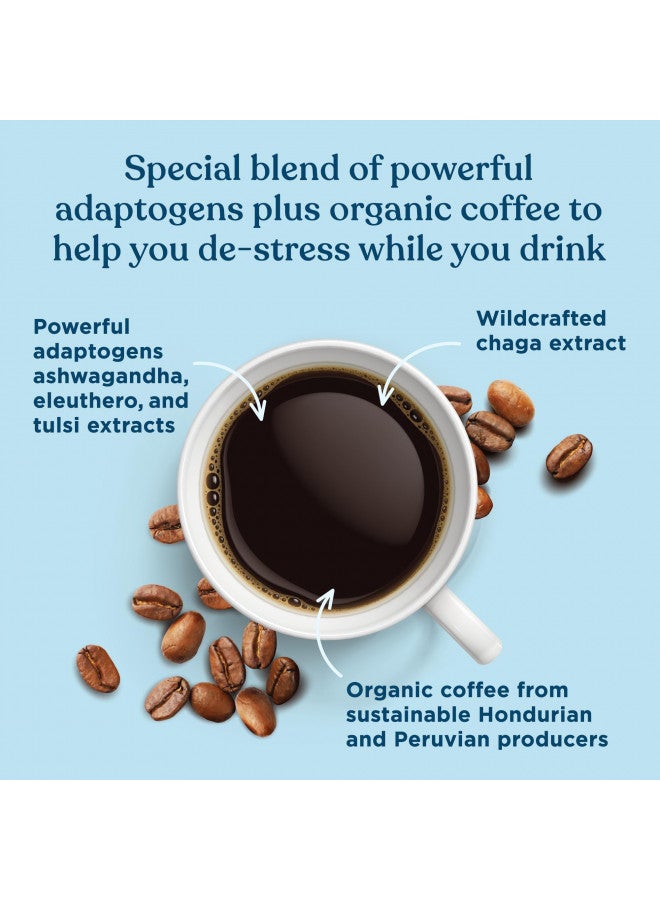 Four Sigmatic Organic Adaptogen Ground Coffee by Four Sigmatic | Medium Roast USDA Organic and Fair Trade Coffee with Ashwagandha, Chaga Mushroom, Eleuthero and Tulsi | Focus and Energy Boosting Coffee | 12oz Bag 