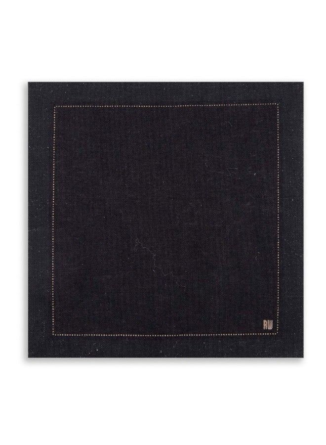 Restaurantware مناديل كوكتيل نابلوكس من القطن العضوي - ناعمة ومتينة 4.5" × 4.5" مناديل ورقية سوداء - قابلة للتخلص وإعادة التدوير - 500 قطعة - Image 1