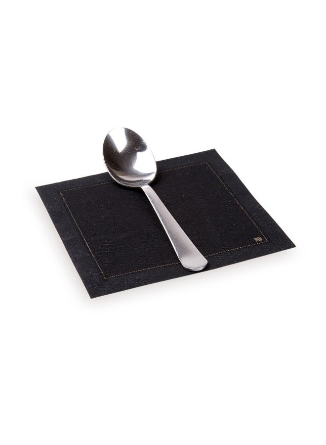 Restaurantware مناديل كوكتيل نابلوكس من القطن العضوي - ناعمة ومتينة 4.5" × 4.5" مناديل ورقية سوداء - قابلة للتخلص وإعادة التدوير - 500 قطعة - Image 2