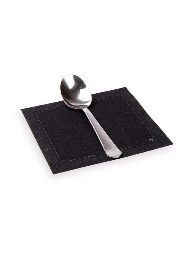 Restaurantware مناديل كوكتيل نابلوكس من القطن العضوي - ناعمة ومتينة 4.5" × 4.5" مناديل ورقية سوداء - قابلة للتخلص وإعادة التدوير - 500 قطعة - Image 4