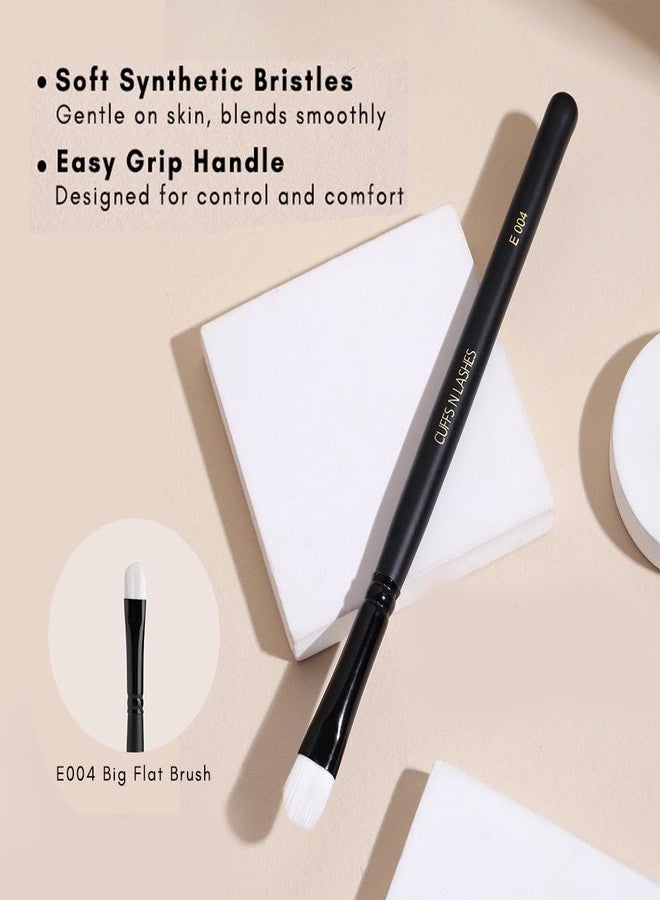 Cuffs N Lashes Big Flat Brush E004 | Professional Foundation &Cream Application Brush | High-Performance with Ultra Soft Bristles | Handmade in India | Cruelty-Free Makeup Tool - Image 2