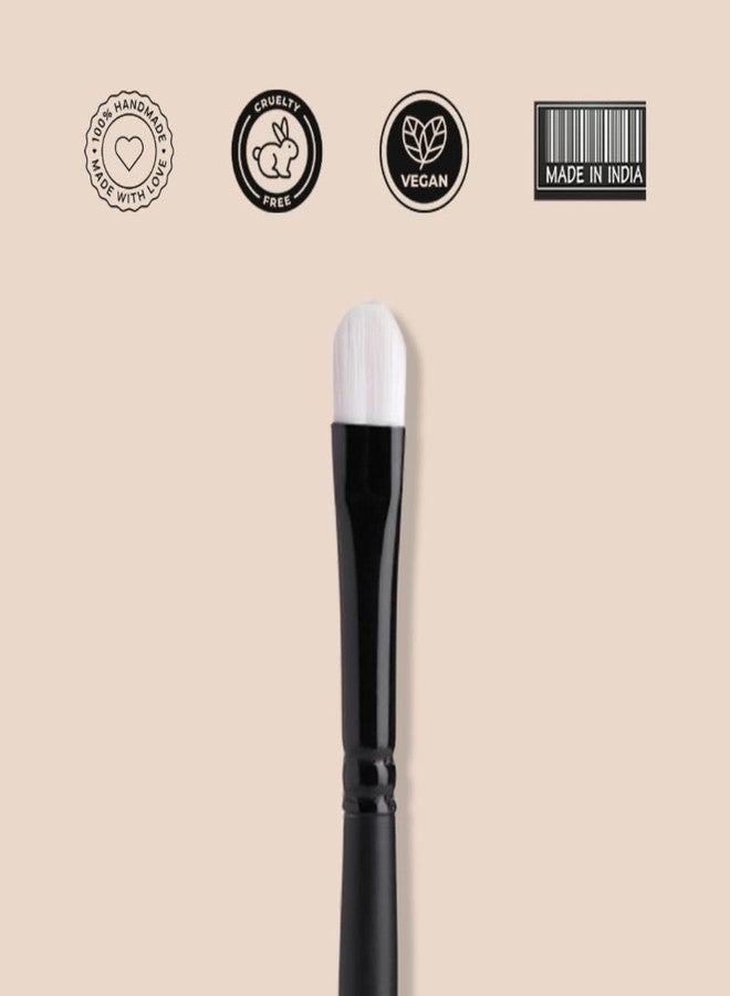 Cuffs N Lashes Big Flat Brush E004 | Professional Foundation &Cream Application Brush | High-Performance with Ultra Soft Bristles | Handmade in India | Cruelty-Free Makeup Tool - Image 4