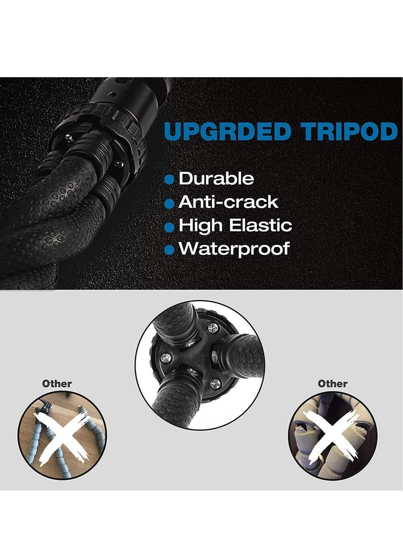 ELTRAZONE Phone Tripod, Flexible Cell Phone Tripod Adjustable Camera Stand Holder with Wireless Remote and Universal Clip 360° Rotating Mini Tripod Stand for iPhone, Samsung Android Phone, Sports Camera GoPro  - Image 2
