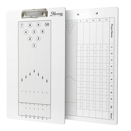 Murray Sporting Goods Dry Erase Coaches Clipboard | Double-Sided Dry Erase White Board (Bowling) - Image 1