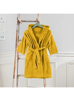 BYFT Daffodil (Yellow) Premium 10 Year Kids Hooded Bathrobe (120x124 Cm) Terry Cotton, Highly Absorbent and Quick dry, Hotel and Spa Quality Bathrobe for Boy and Girl-400 Gsm  - Image 2