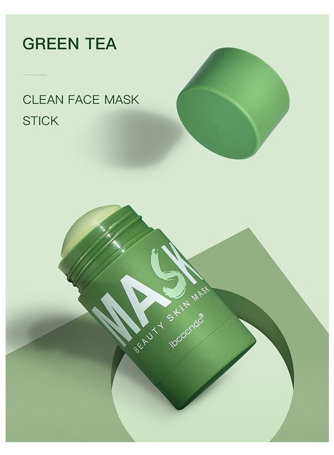 ibcccndc Green Tea Purifying Clay Clean Face Mask, Cleansing Mask Mud Mask for Men and Women, Moisturizing Oil Control Shrink Remove Blackheads, Shrink Pores, Improve Skin Tone 1Pcs - Image 3