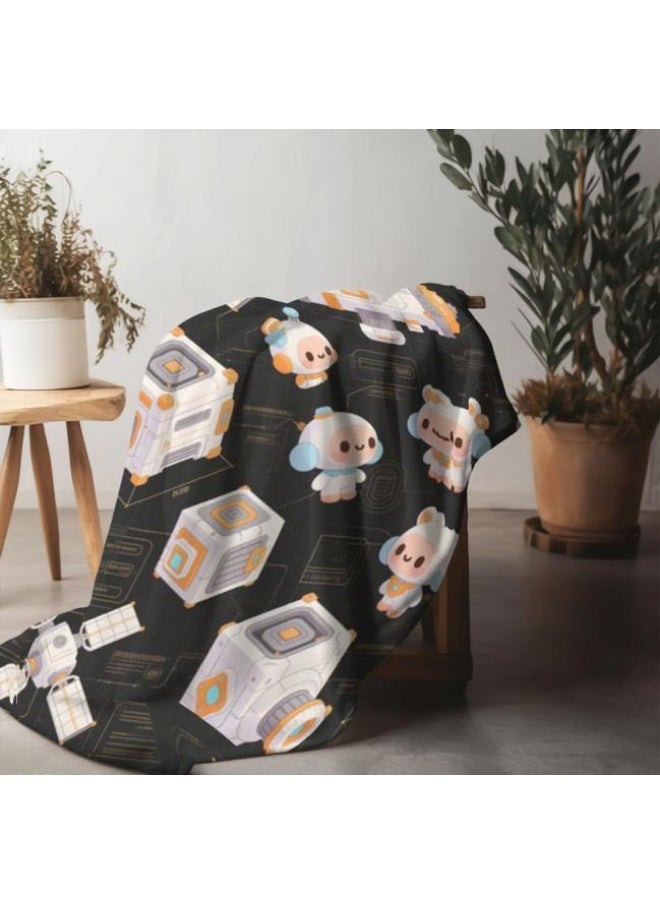 General - Baby and children's cartoon flannel thin blanket (warm and comfortable, suitable for sleep, game use) 70cm*100cm - 950 - Image 1