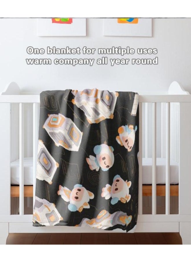 General - Baby and children's cartoon flannel thin blanket (warm and comfortable, suitable for sleep, game use) 70cm*100cm - 950 - Image 1