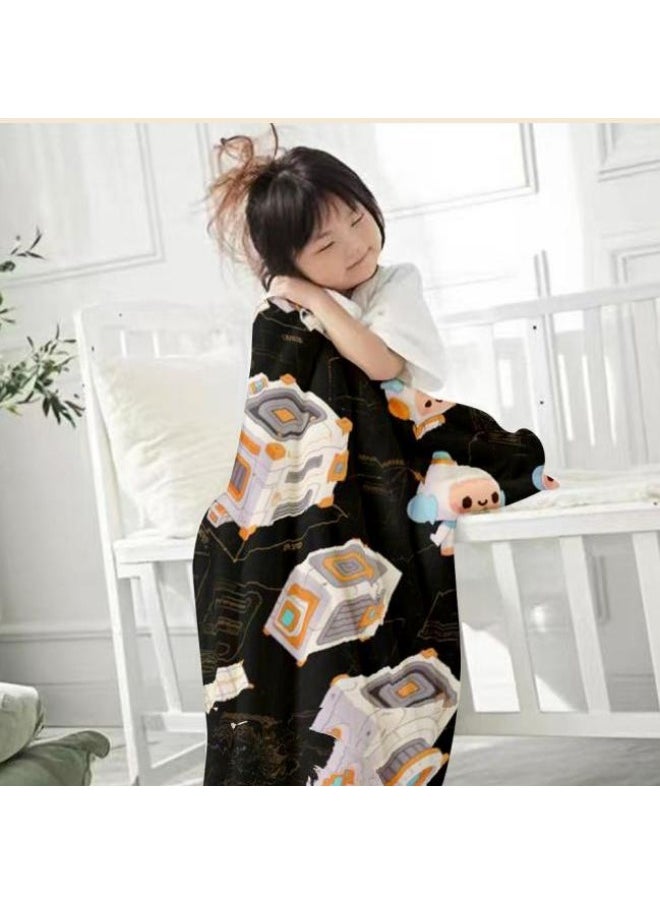 General - Baby and children's cartoon flannel thin blanket (warm and comfortable, suitable for sleep, game use) 70cm*100cm - 950 - Image 1