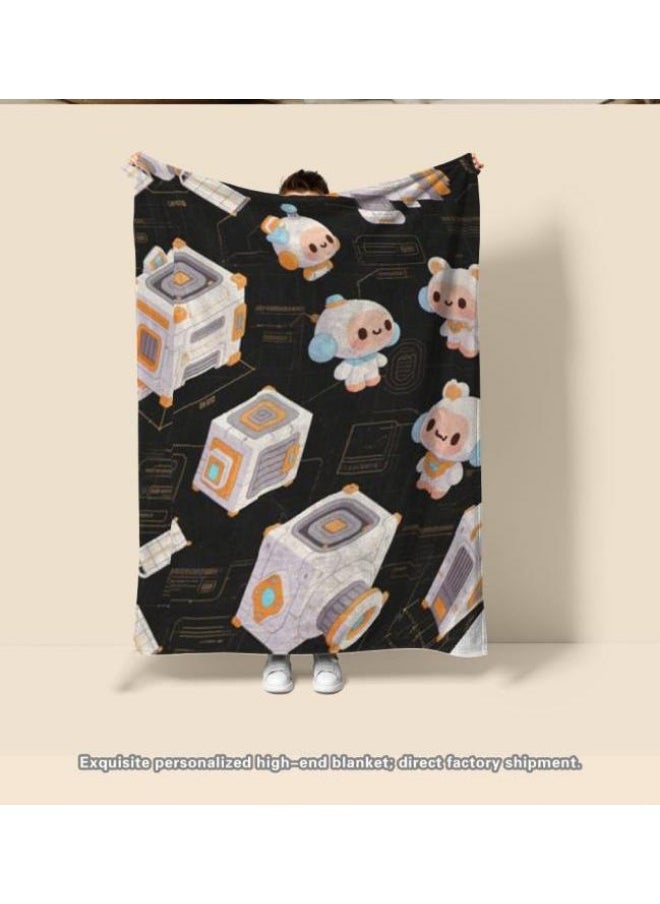 General - Baby and children's cartoon flannel thin blanket (warm and comfortable, suitable for sleep, game use) 70cm*100cm - 950 - Image 1