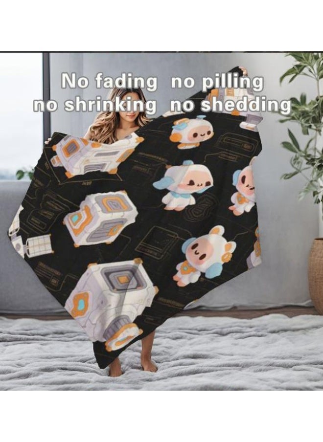 General - Baby and children's cartoon flannel thin blanket (warm and comfortable, suitable for sleep, game use) 70cm*100cm - 950 - Image 1