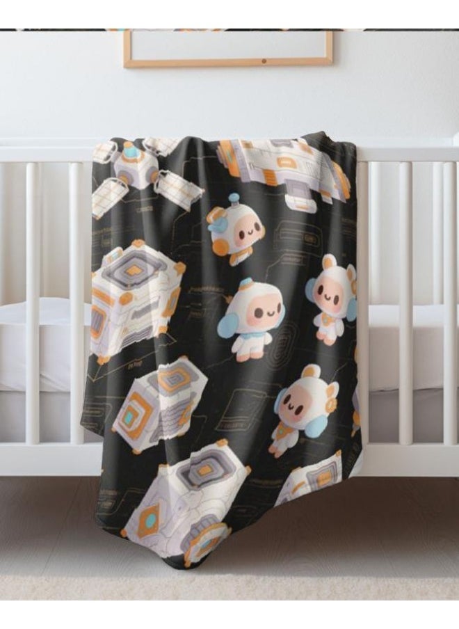 General - Baby and children's cartoon flannel thin blanket (warm and comfortable, suitable for sleep, game use) 70cm*100cm - 950 - Image 1
