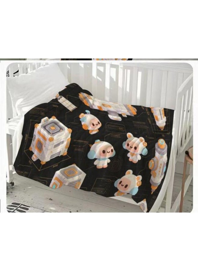 General - Baby and children's cartoon flannel thin blanket (warm and comfortable, suitable for sleep, game use) 70cm*100cm - 950 - Image 1