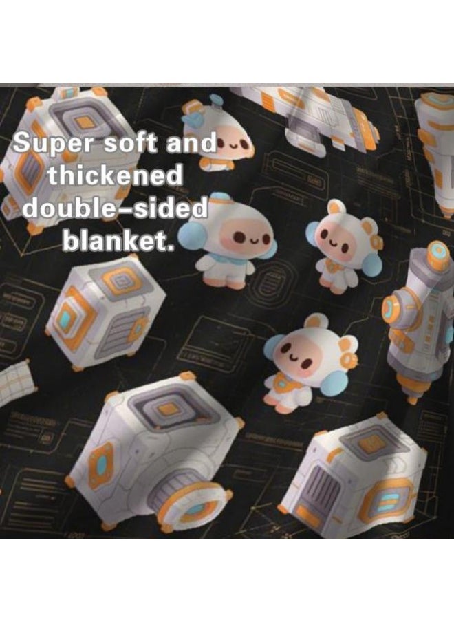 General - Baby and children's cartoon flannel thin blanket (warm and comfortable, suitable for sleep, game use) 70cm*100cm - 950 - Image 1