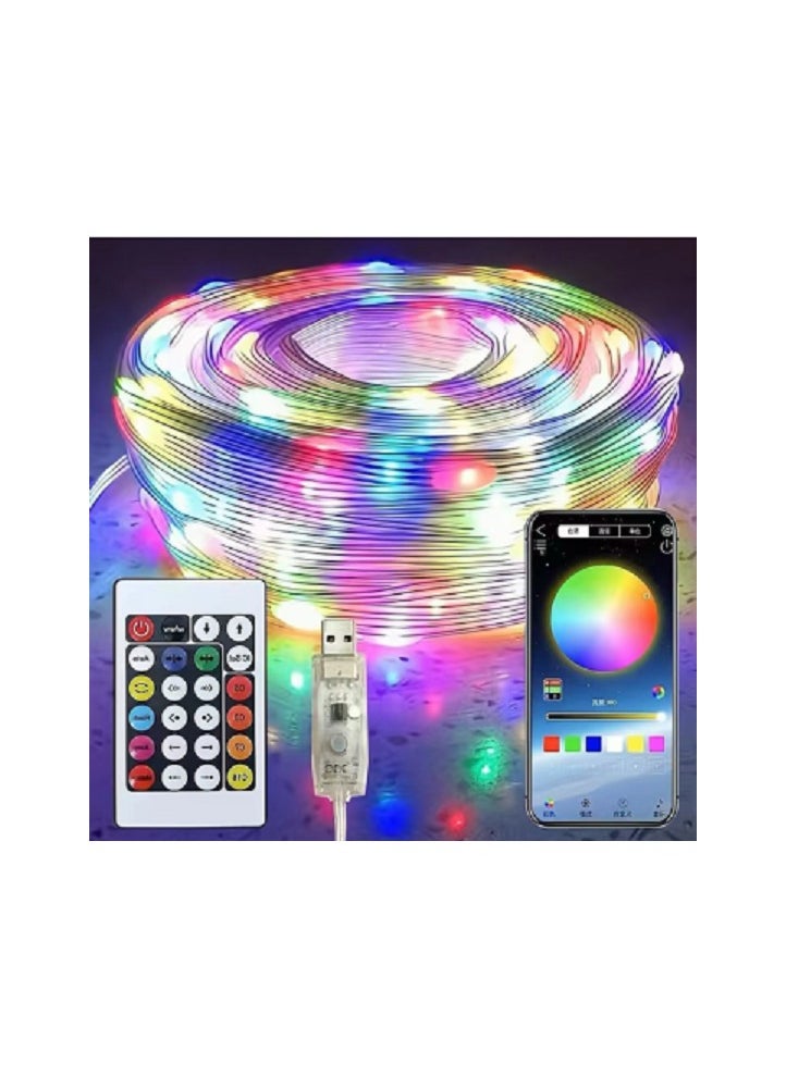 Generic - 10m multi-color led string light strip for indoor and outdoor decoration usb smart control bluetooth app + remote control - Image 1