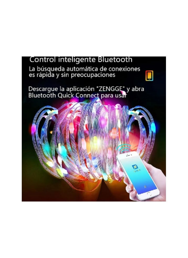 Generic - 10m multi-color led string light strip for indoor and outdoor decoration usb smart control bluetooth app + remote control - Image 1