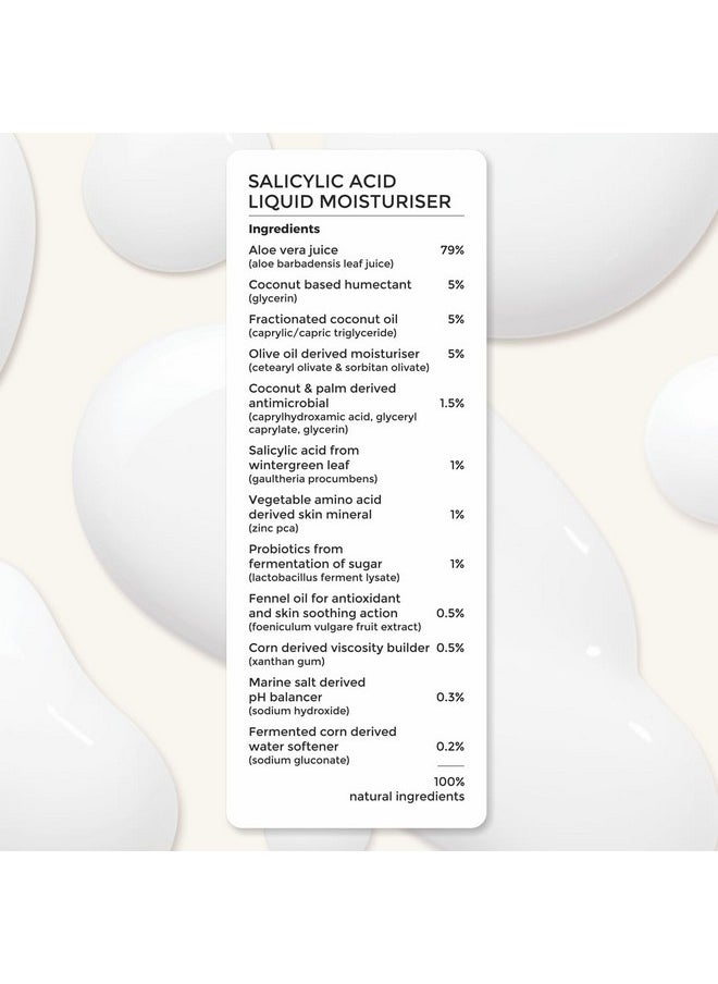 BRILLARE Salicylic Acid Liquid Moisturizer For Clear Acne Prone Skin100% Natural Probiotics With Salicylic Acid And Zinc Helps Remove Dead Skin Cells Lighten Dark Spots  - Image 2