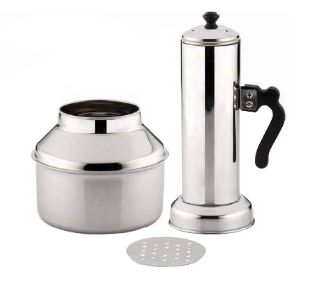 PRINA E-SHOP Stainless Steel Puttu Maker/Handle Puttu Kudam/Induction Friendly Puttu Maker/Puttu Kudam with Steamer Plate (Silver_Large) - Image 5