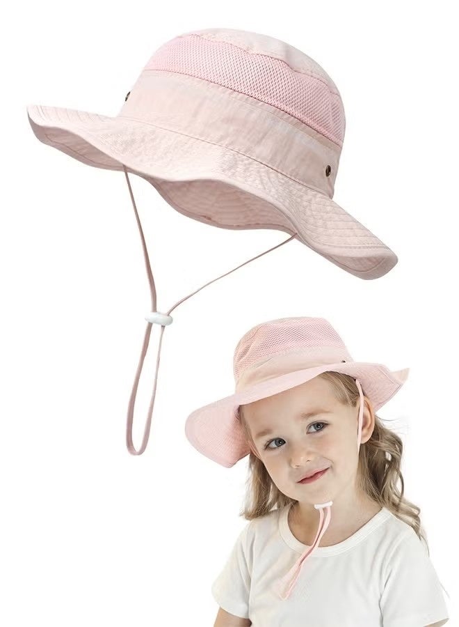 Baby Kids Sun Hat Cap Mesh Breathable UPF 50+ Protection Beach Wide Brim Bucket Hat for Baby Boys Girls Toddler - Image 1