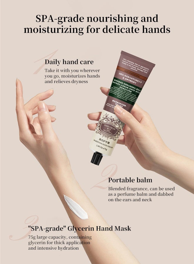 VSEA 3-Piece Whitening Hand Cream Gift Set, Woody & Floral Fragrance Hand Lotion, Non-Greasy Moisturizing Hand Cream for Dry Skin, Luxury Skincare Gift Set for Men & Women - Image 3