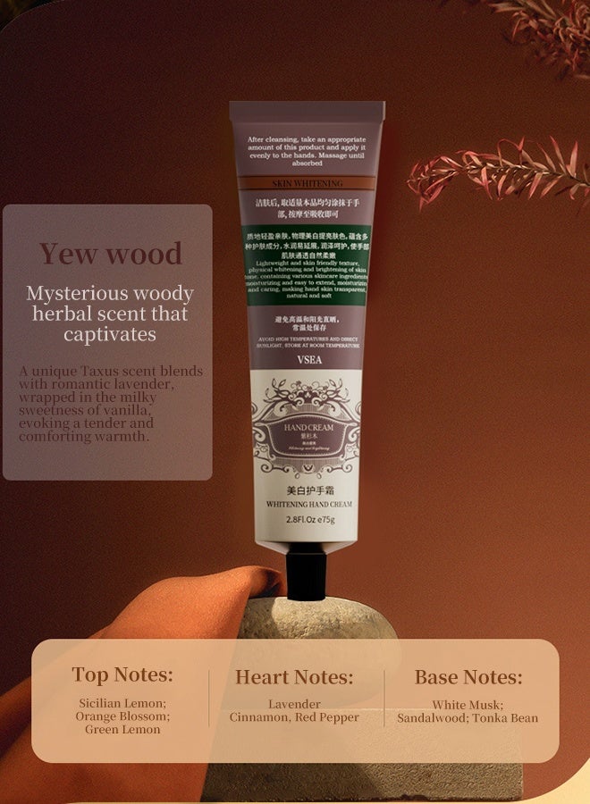 VSEA 3-Piece Whitening Hand Cream Gift Set, Woody & Floral Fragrance Hand Lotion, Non-Greasy Moisturizing Hand Cream for Dry Skin, Luxury Skincare Gift Set for Men & Women - Image 5