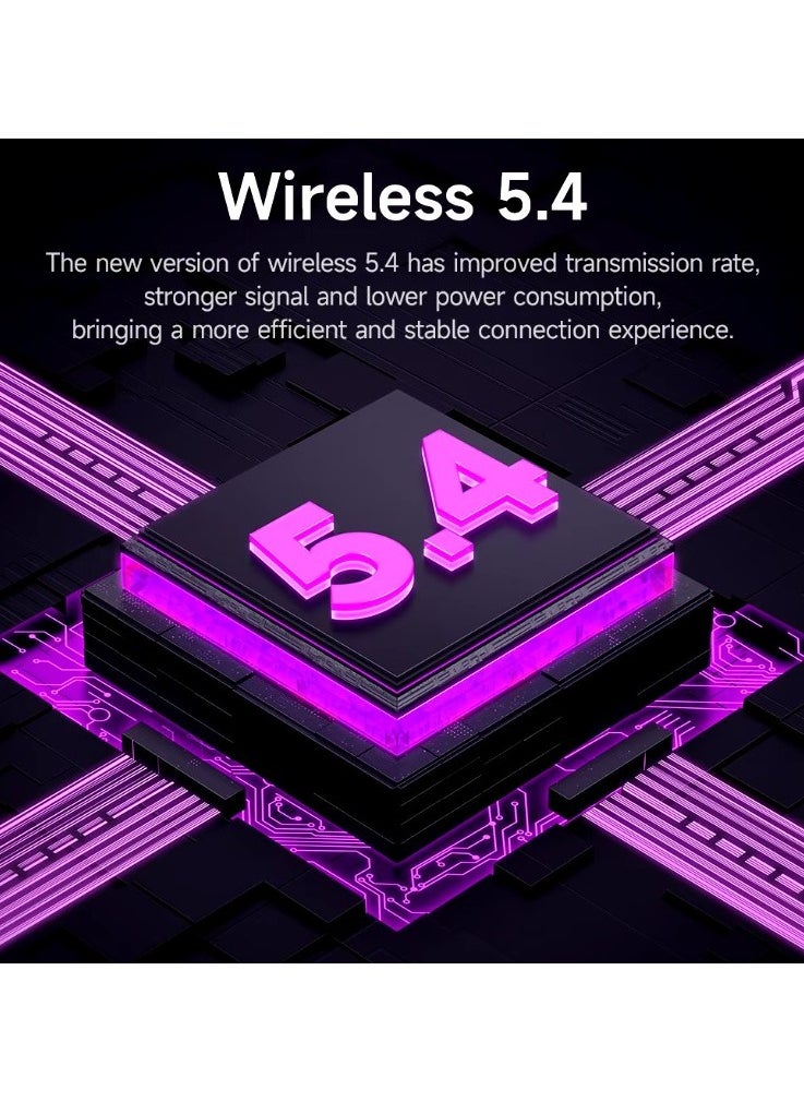HOCO EW72 Wirelss Bluetooth 5.4 ANC Noise Reduction Earphone With LED Full Touch Smart Screen Charging Box Music Sports Earbuds