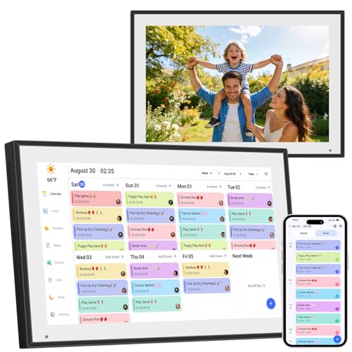 dxmart 10.1 inch Digital Calendar & Chore Chart,Smart Touchscreen Interactive Display for Family Schedules, Wall & Desk Mountable, Digital Photo Frame Functon, Great for Organizing Your 2026 Calendar - Image 1