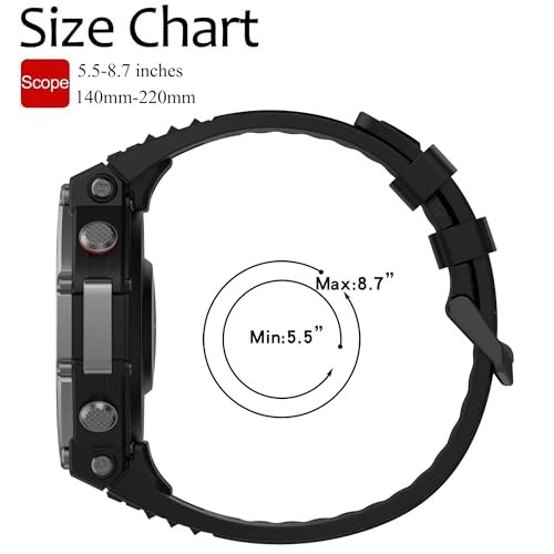 QGHXO Band for Amazfit T-Rex 3, Soft Silicone Replacement Band for Amazfit T-Rex 3 Smartwatch (No Tracker, Replacement Bands Only) - Image 3